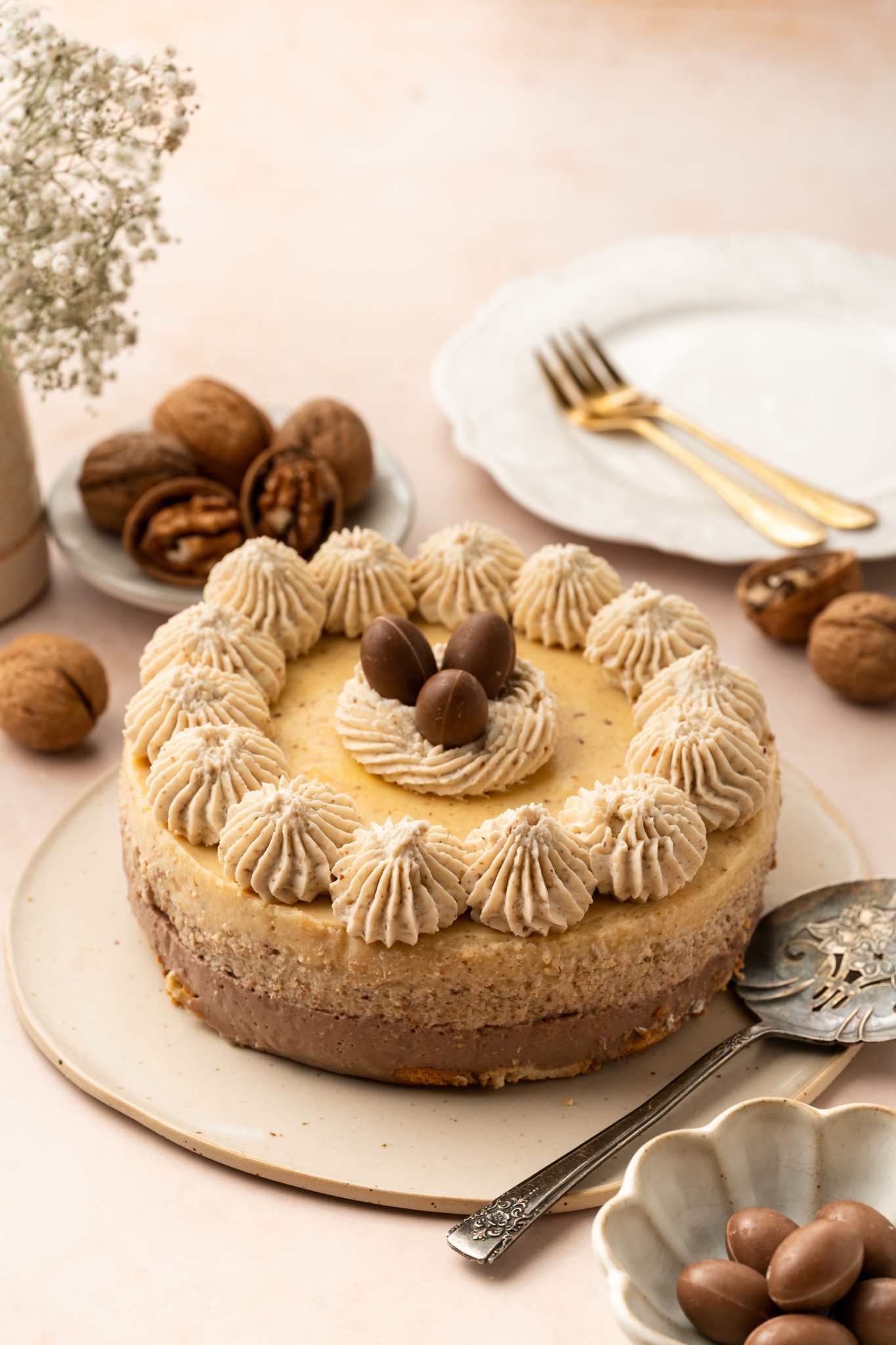 Puding torta “orehova potica”, brez peke